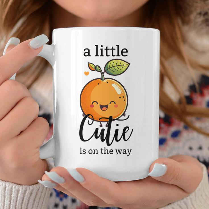 Spring Baby Shower Theme A Little Cutie Is On The Way Orange Coffee Mug Unique Gifts