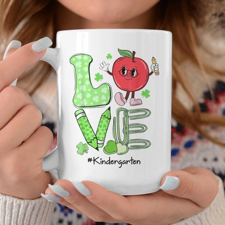 St Patricks Day Kindergarten Teacher Love Retro Groovy Coffee Mug Funny Gifts