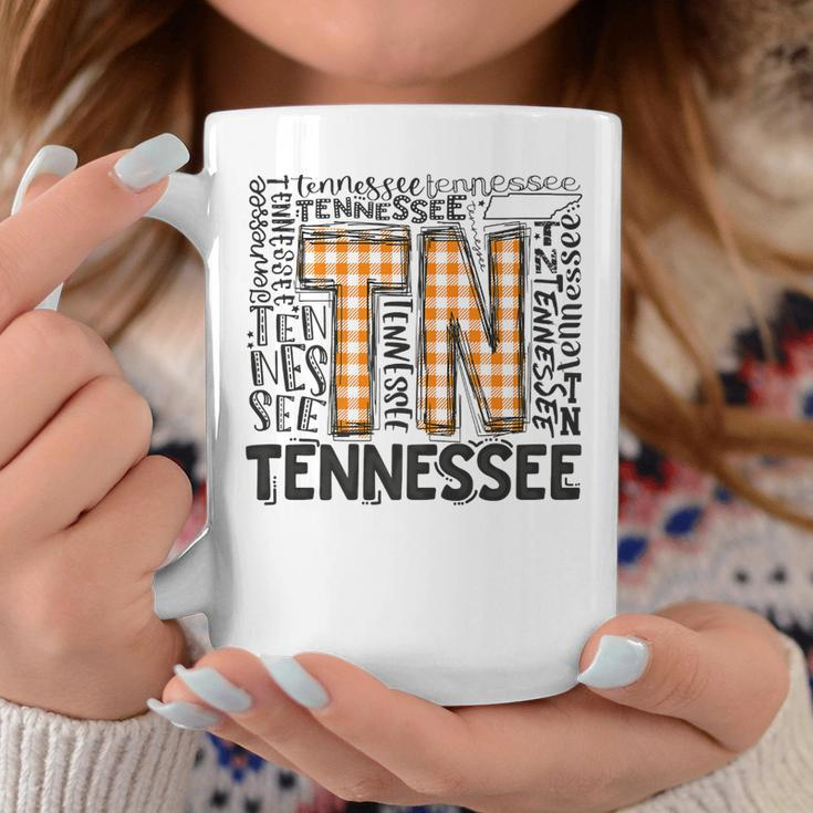 Tennessee State Flag Orange Plaid Tn Coffee Mug Funny Gifts