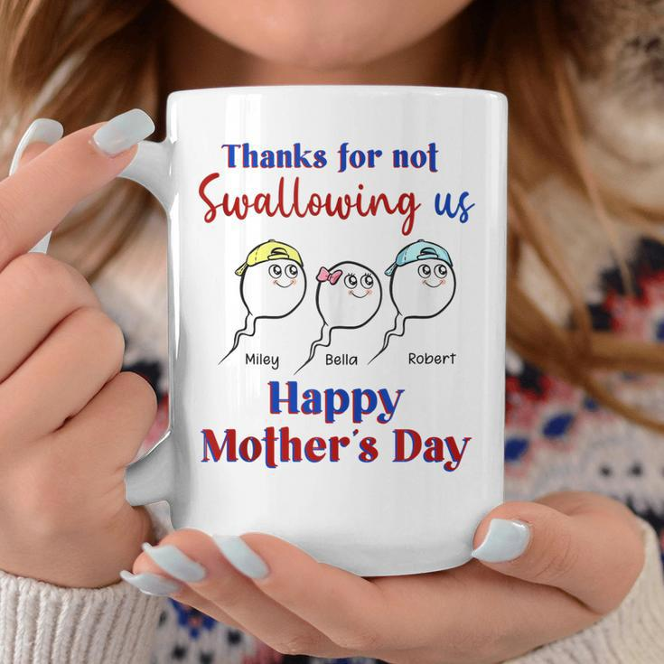 Thanks For Not Swallowing Us Happy Mothers Day Fathers Day Coffee Mug Personalized Gifts