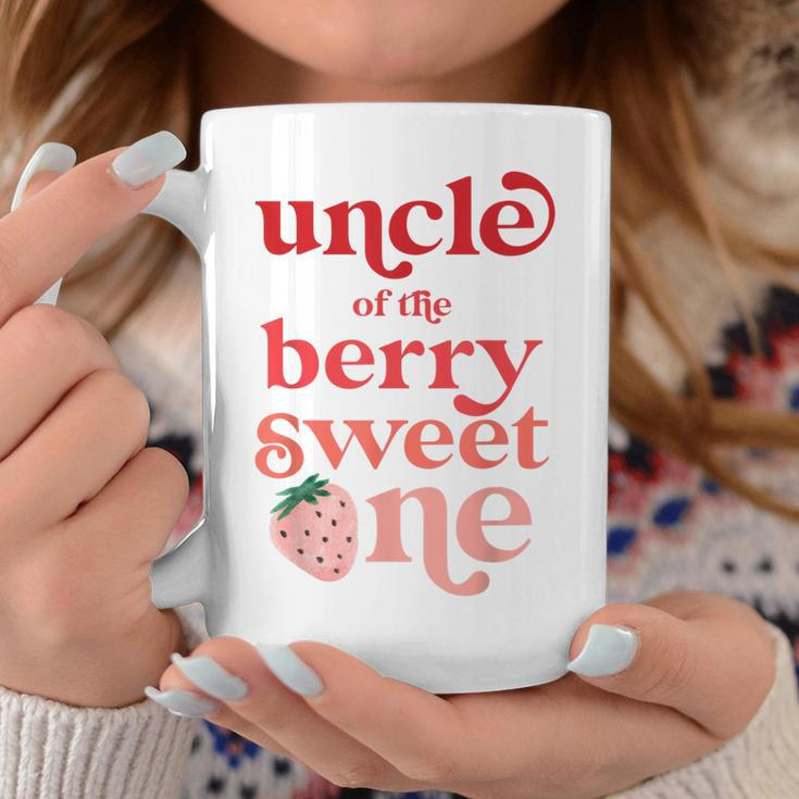 Uncle Of The Berry Sweet One Strawberry First Birthday 1St Gift For Mens Coffee Mug Unique Gifts