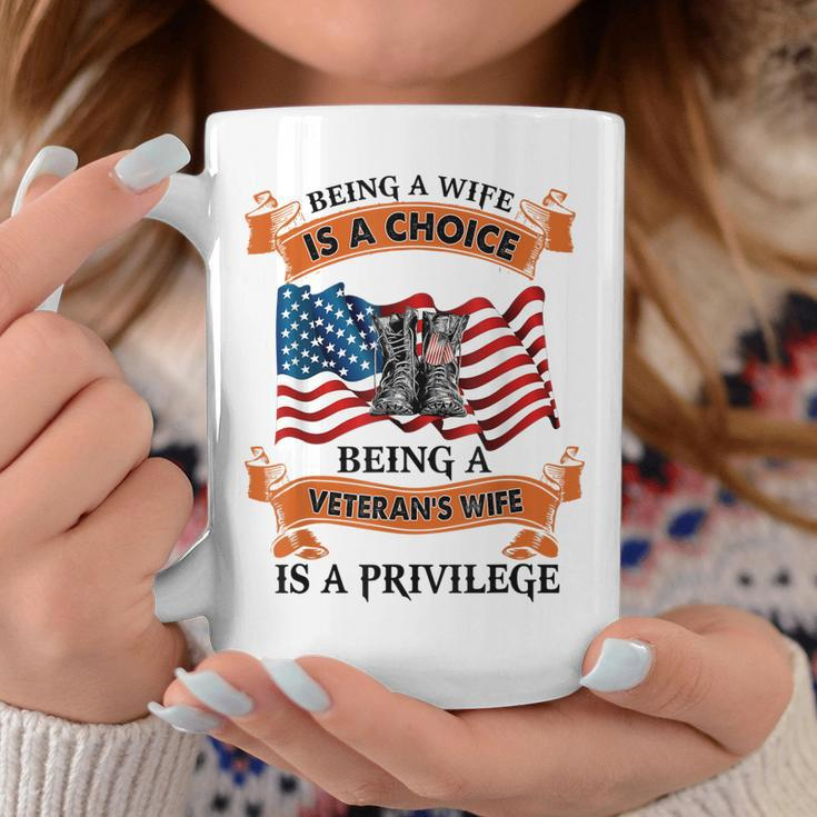 Veteran Wife Privilege Veterans Day Gift Coffee Mug Funny Gifts