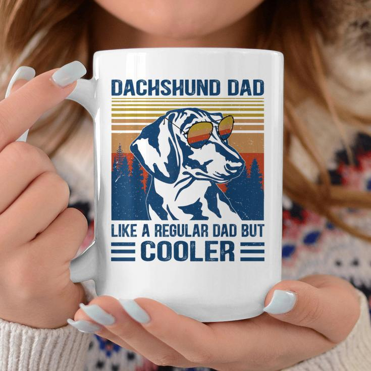 Vintage Dachshund Dad Like A Regular Dad But Cooler Funny Coffee Mug Funny Gifts