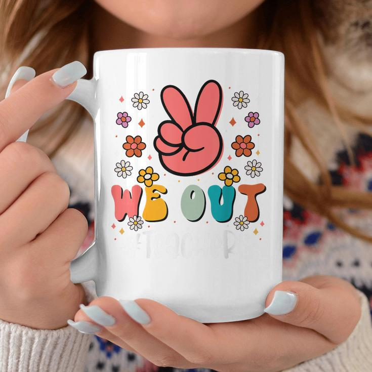 We Out Teacher Groovy Happy Last Day Of School Funny Women Coffee Mug Personalized Gifts