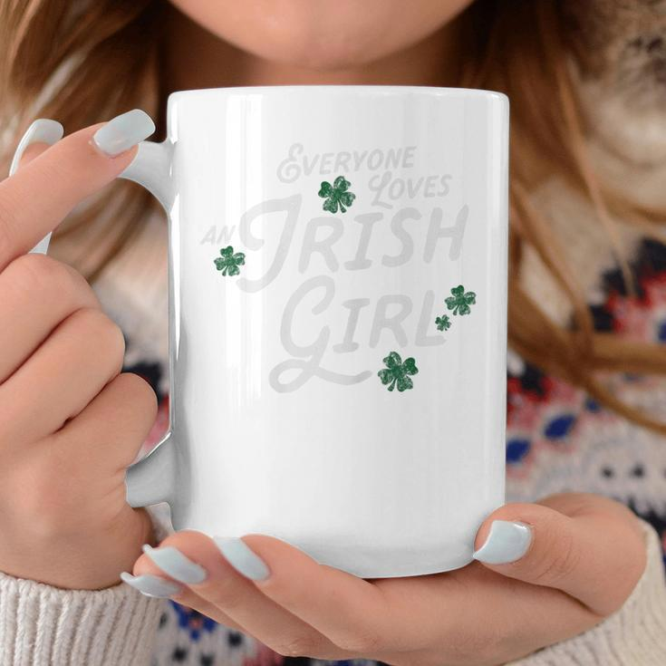 Womens Everyone Loves An Irish Girl Ladies St Patrick Coffee Mug Funny Gifts