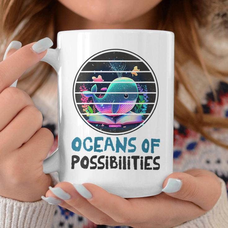 Womens Oceans Of Possibilities Summer Reading 2023 Retro Vintage Coffee Mug Unique Gifts