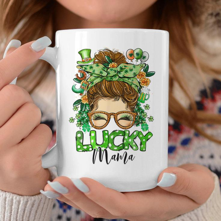 Womens One Lucky Mama St Patricks Day Mom Mother Shamrock Coffee Mug Unique Gifts