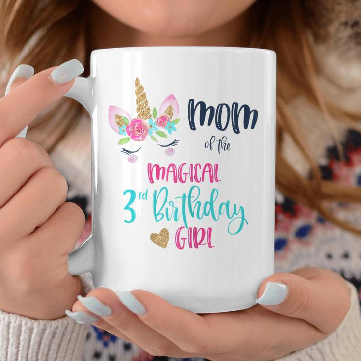 Womens Unicorn Mom Of The 3Rd Birthday Girl Shirt Matching Daughter Coffee Mug Unique Gifts