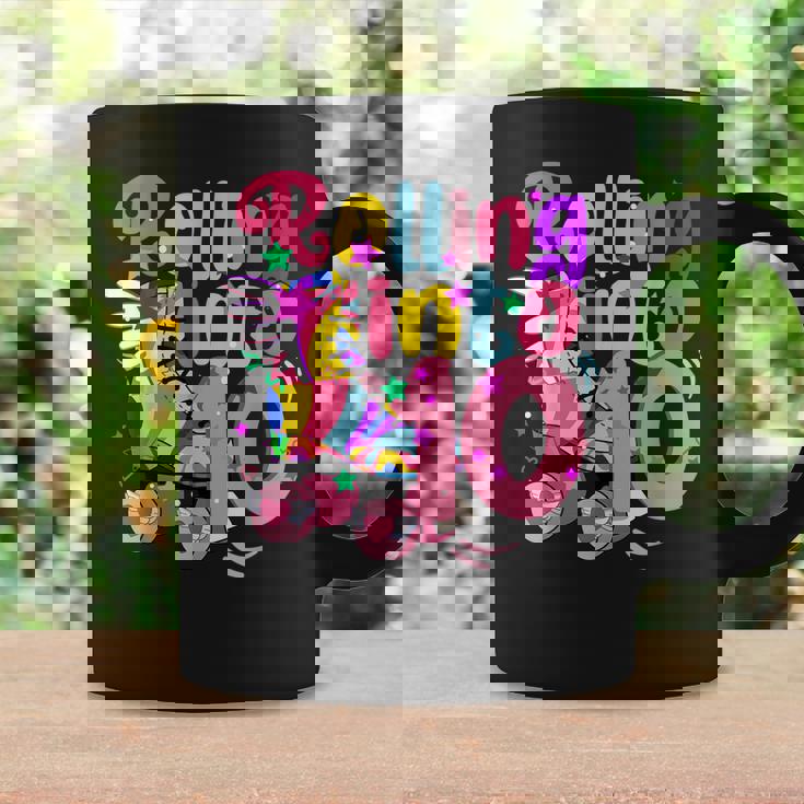 10 Years Old Birthday Rolling Into 10 Years Roller Skates Coffee Mug Gifts ideas