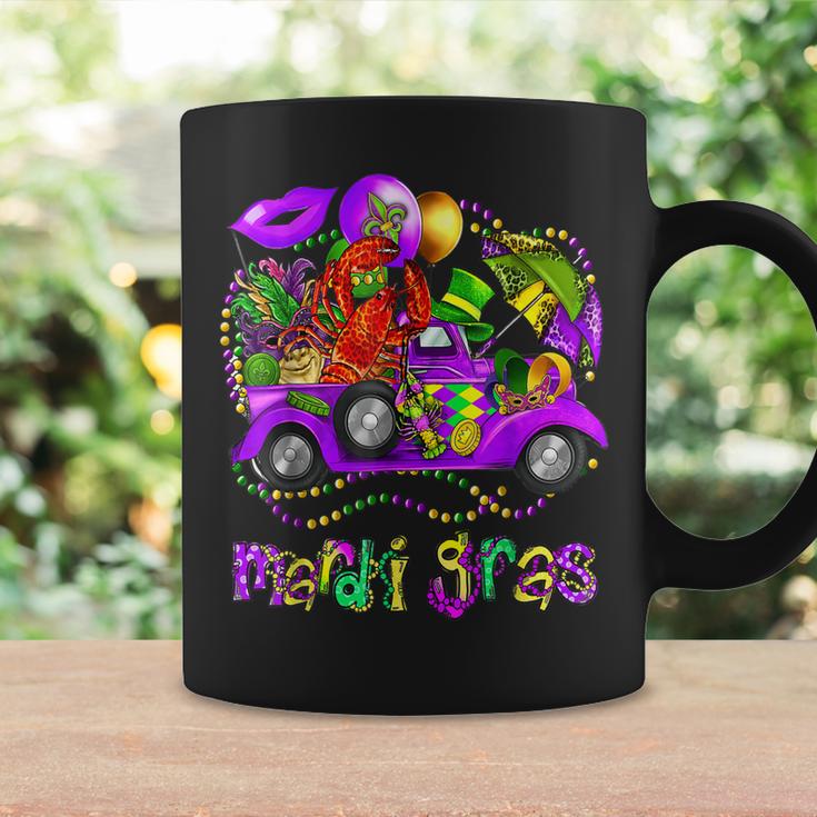 Mardi Gras Truck With Mask And Crawfish Mardi Gras Costume  Coffee Mug