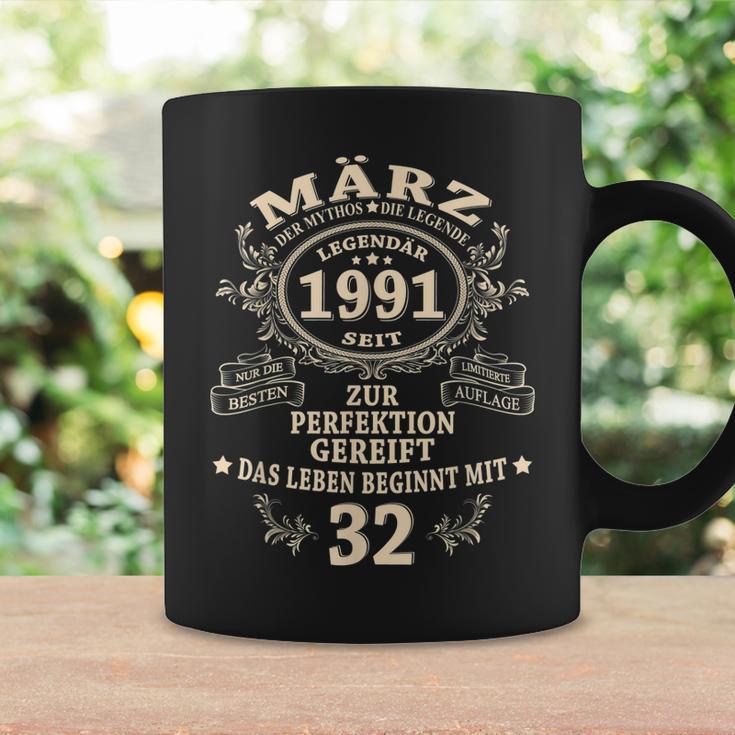 32 Geburtstag Geschenk Mann Mythos Legende März 1991 Tassen Geschenkideen