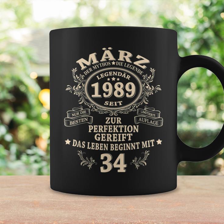 34 Geburtstag Geschenk Mann Mythos Legende März 1989 Tassen Geschenkideen