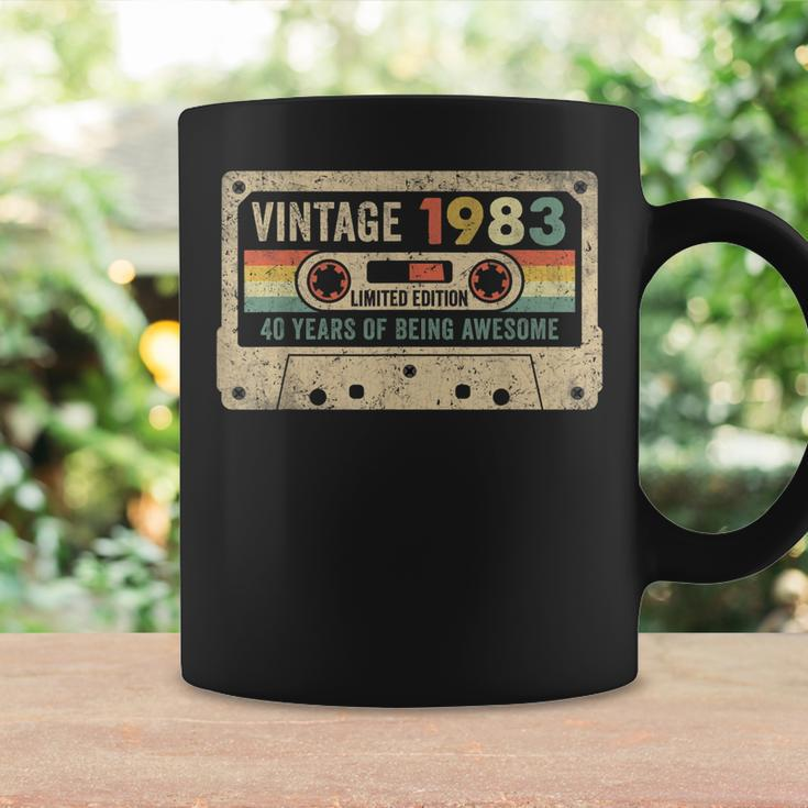 40Th Birthday 40 Years Old Vintage 1983 Cassette Tape 80S Coffee Mug Gifts ideas