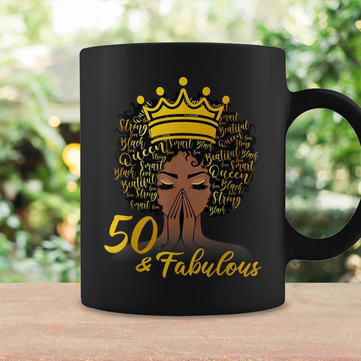 50 & Fabulous 50 Years Old Women 50Th Birthday Black Queen Coffee Mug |  Mazezy AU