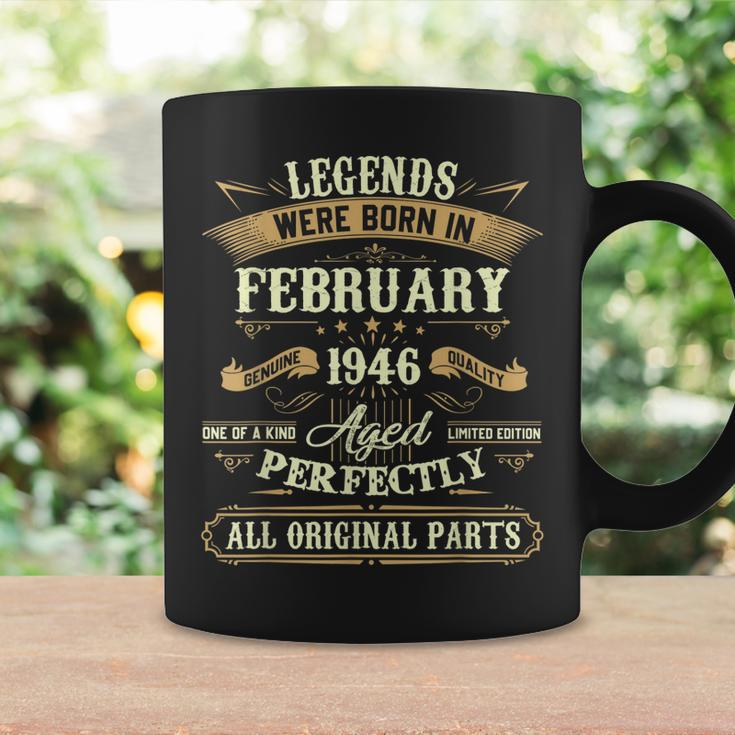 77 Years Old Gifts Legends Born In February 1946 77Th Bday Coffee Mug Gifts ideas