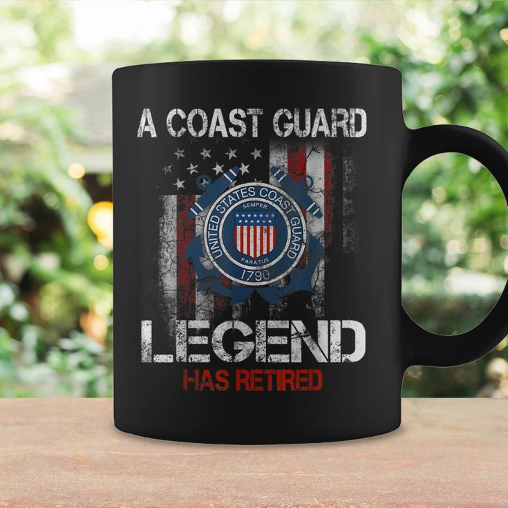 A Coast Guard Legend Has Retired Vintage Uscg Military Flag Coffee Mug Gifts ideas