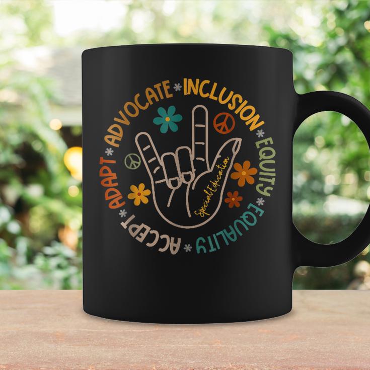 Accept Adapt Advocate Inclusion Equity Equality Coffee Mug | Mazezy