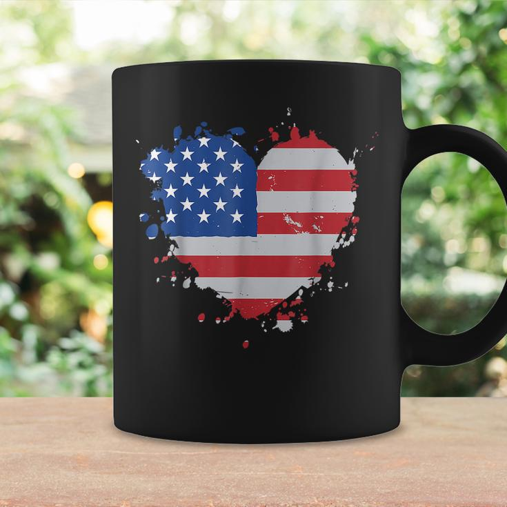 America Love Flag Usa Heart 4Th Of July American Proud Girl Coffee Mug Gifts ideas