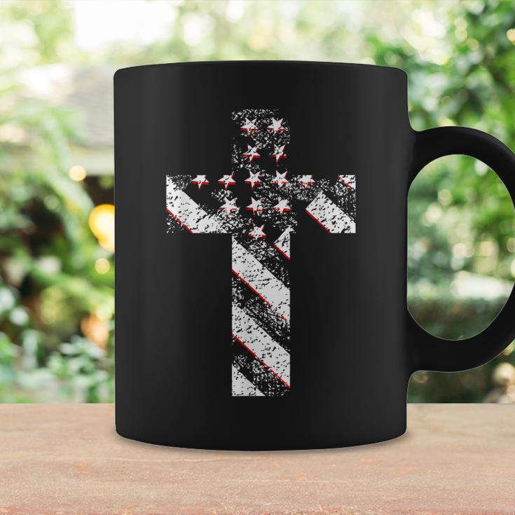 American Usa Flag Freedom Cross Military Style Army Mens Coffee Mug Gifts ideas