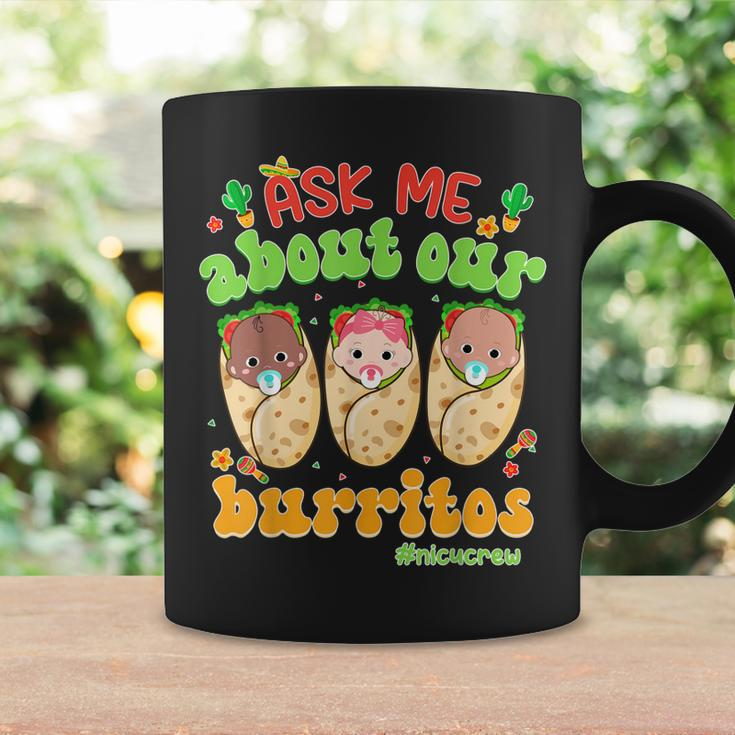 Ask Me About Our Burritos Nicu Nurse Cinco De Mayo Mexican Coffee Mug Gifts ideas