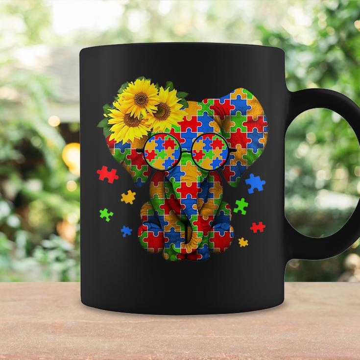 Autism Awareness Elephant Be Kind Puzzle Piece Girls Mom Coffee Mug Gifts ideas
