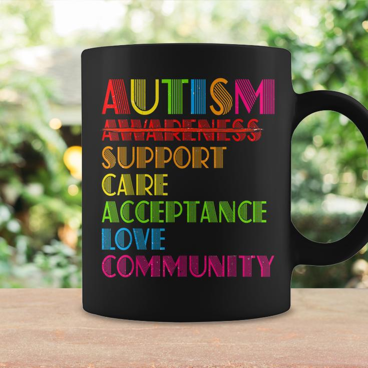 Autism Awareness Support Care Acceptance Ally Dad Mom Kids Coffee Mug Gifts ideas