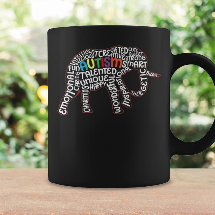 Autism Mom Elephant Puzzle Pieces Autism Supporter Outfit Coffee Mug Gifts ideas
