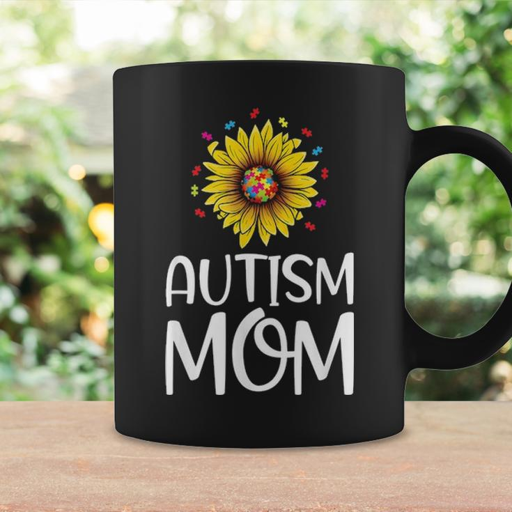 Autism Mom Gift Puzzle Piece Sunflower Autism Awareness Coffee Mug Gifts ideas