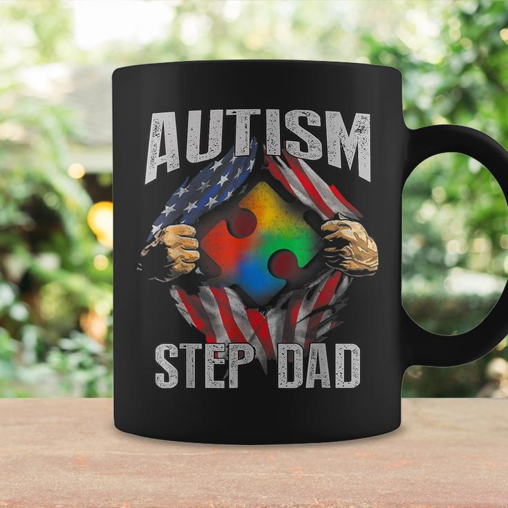 Autism Step Dad American Flag Autism Awareness Coffee Mug Gifts ideas