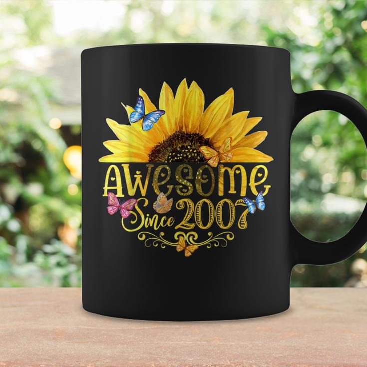 Awesome Since 2007 Sunflower 16Th Birthday Vintage 2007 Coffee Mug Gifts ideas