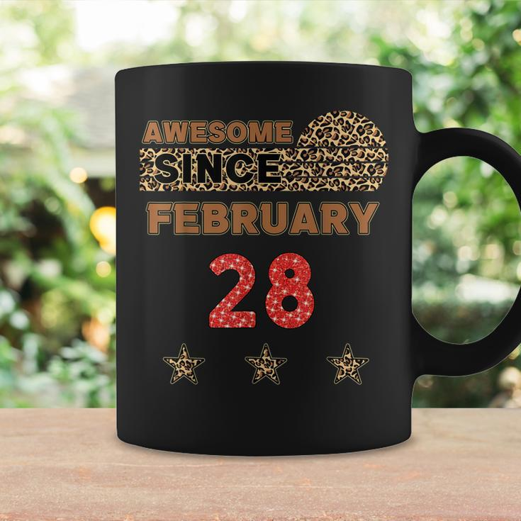 Awesome Since 28. Februar Tassen mit Leopardenmuster, Vintage Geburtstags-Tassen Geschenkideen