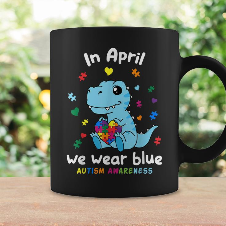 Baby Dino Autism April We Wear Blue Autism Awareness Month Coffee Mug Gifts ideas