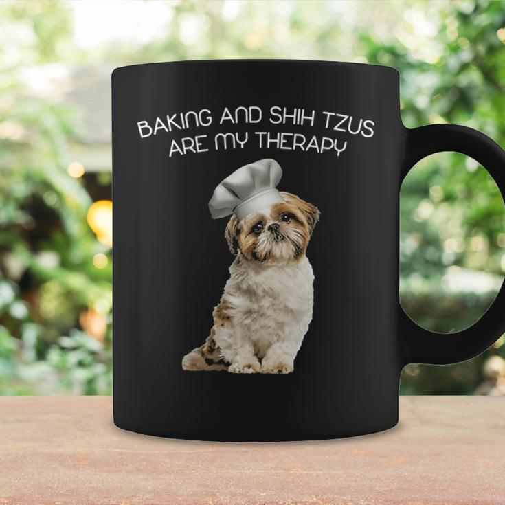 Baking And Shih Tzu Are My Therapy Gifts Mothers Day Coffee Mug Gifts ideas