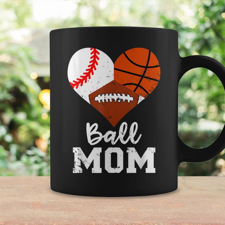 Ball Mom Funny Baseball Football Basketball Mom Coffee Mug Gifts ideas