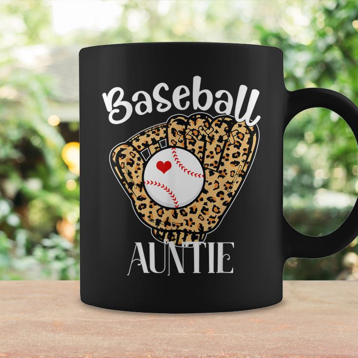 Baseball Auntie Leopard Game Day Baseball Lover Mothers Day Coffee Mug Gifts ideas
