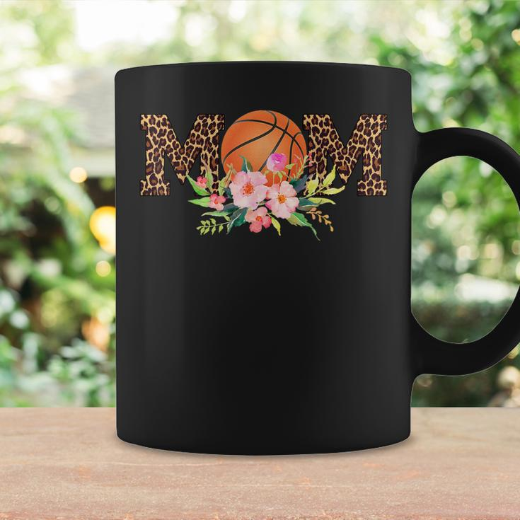 Basketball Mom Leopard Floral Mothers Day Gift Shirt Coffee Mug Gifts ideas
