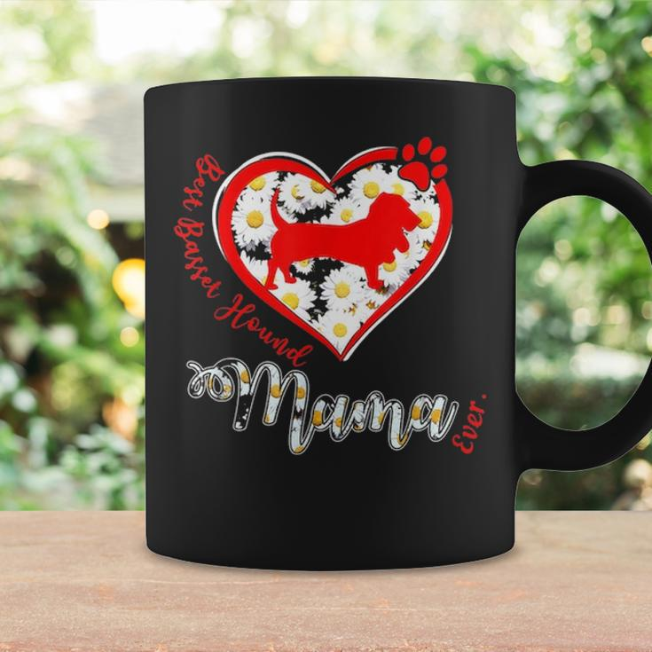 Basset Hound Mom Funny Heart Dog Mothers Day Gift Coffee Mug Gifts ideas