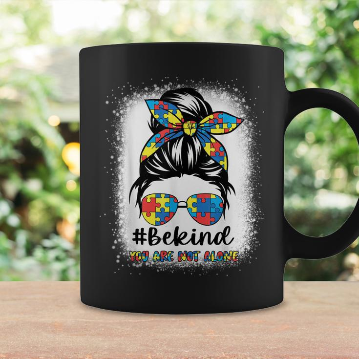 Be Kind Autism Awareness Messy Bun Girl Mom Autism Teacher Coffee Mug Gifts ideas