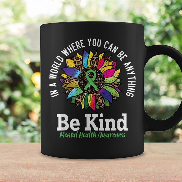 Be Kind Green Ribbon Sunflower Mental Health Awareness Coffee Mug Gifts ideas