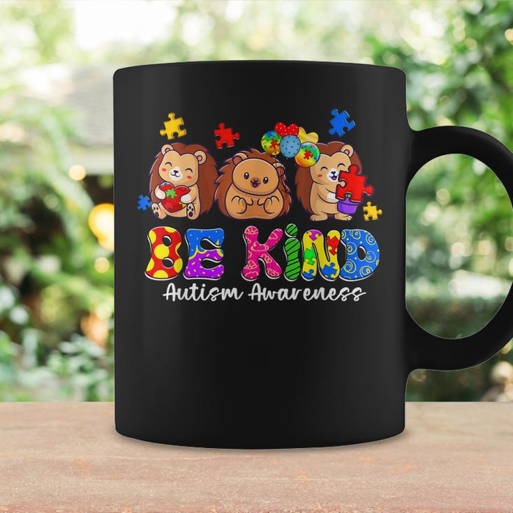 Be Kind Hedgehog Puzzle Pieces Funny Autism Awareness Gifts Coffee Mug Gifts ideas