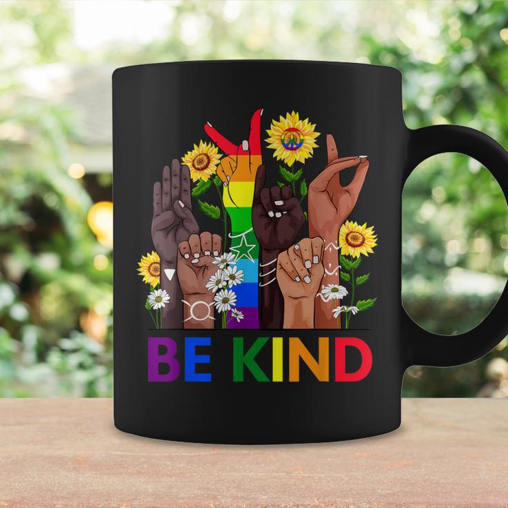 Be Kind Sign Language Hand Talking Lgbtq Gay Les Pride Asl Coffee Mug Gifts ideas