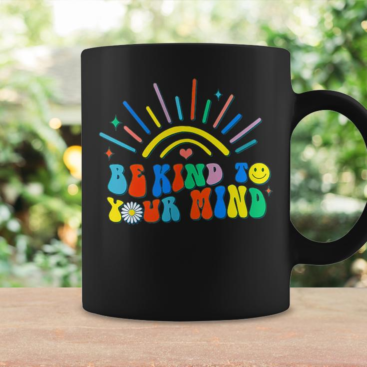 Be Kind To Your Mind Groovy Mental Health Matters On Back Coffee Mug Gifts ideas