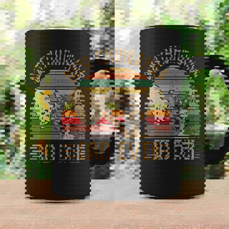 Best Chihuahua Dad Ever Retro Vintage Sunset V2 Coffee Mug Gifts ideas