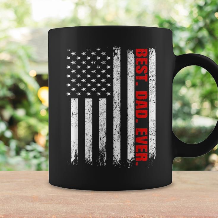 Best Dad Ever Usa Flag Fathers Day Firefighter Red Line Coffee Mug Gifts ideas