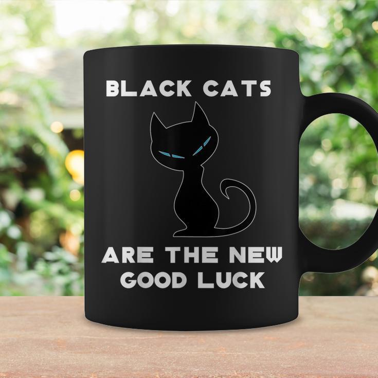 Black Cat Good Luck Funny Novelty Graphic Lucky Black Cat Coffee Mug Gifts ideas