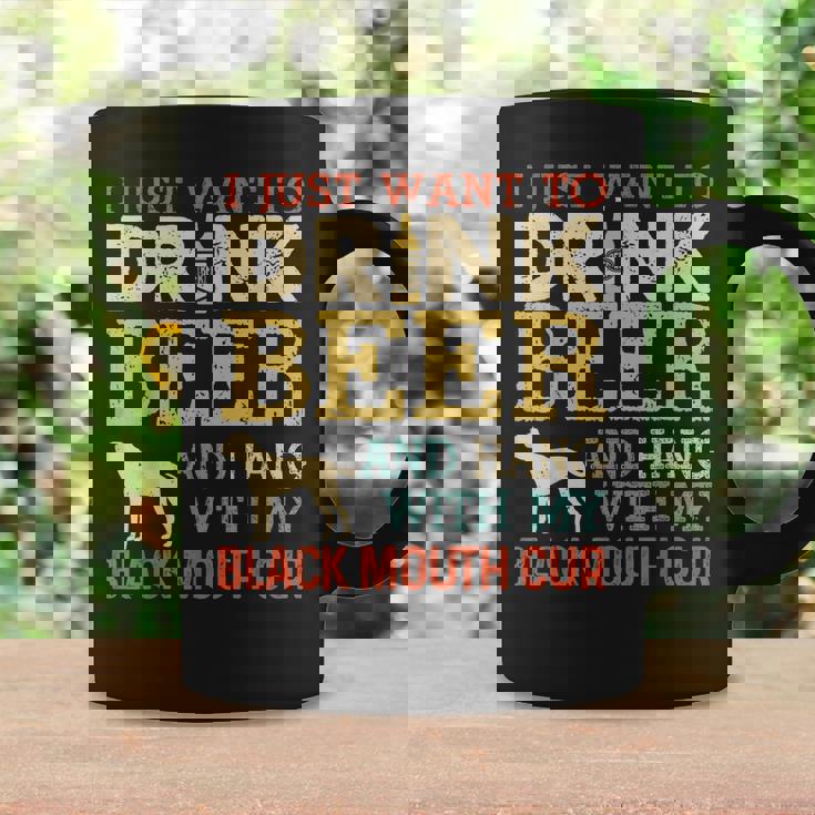 Black Mouth Cur Dad Drink Beer Hang With Dog Funny Vintage Coffee Mug Gifts ideas