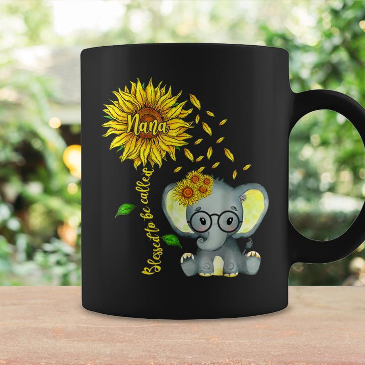 Blessed To Be Called Nana Sunflower Elephant Mothers Day Coffee Mug Gifts ideas