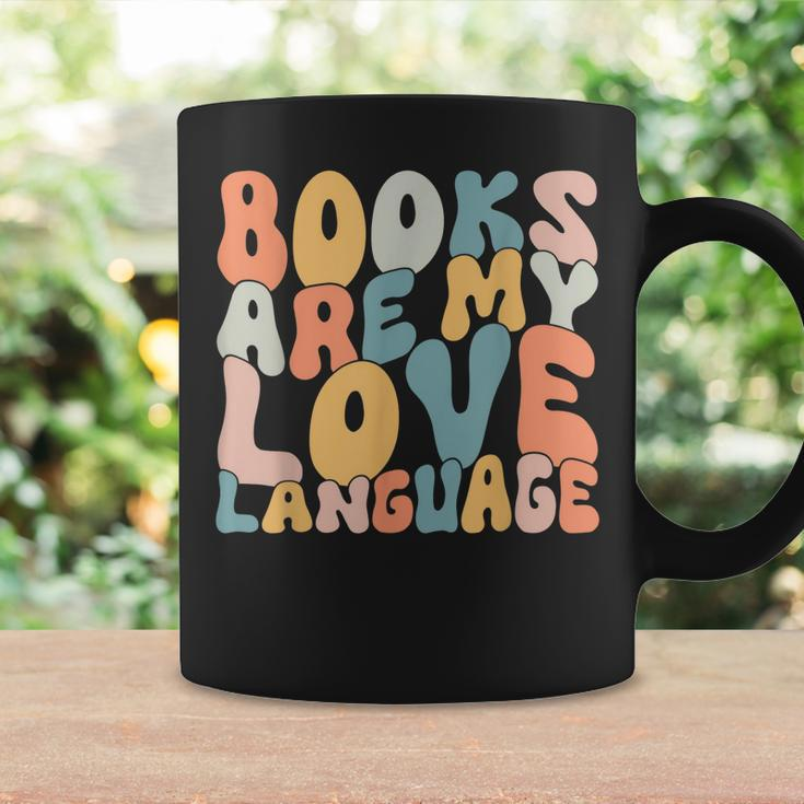 Books Are My Love Language Reading Book Lover Valentines Day Coffee Mug Gifts ideas