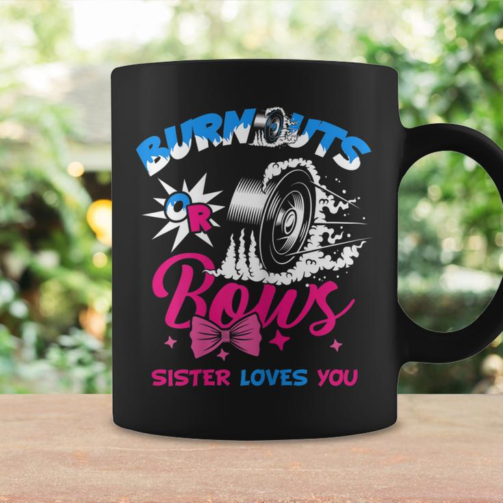 Burnouts Or Bows Gender Reveal Baby Party Announce Sister Coffee Mug Gifts ideas