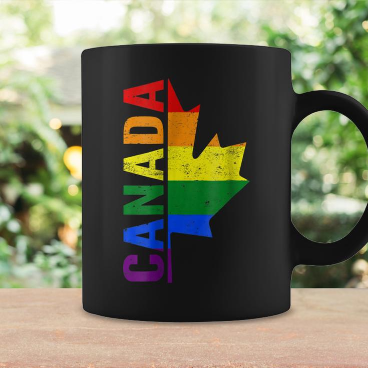 Canada Day Gay Half Canadian Flag Rainbow Lgbt T-Shirt Coffee Mug Gifts ideas